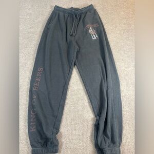 American Eagle Outfitters Black Joggers with Graphic Print 0105